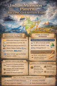 Indian Monsoon Pattern: For UPSC Civil Services Exam