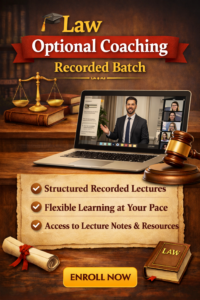 Law Optional Coaching Recorded Batch
