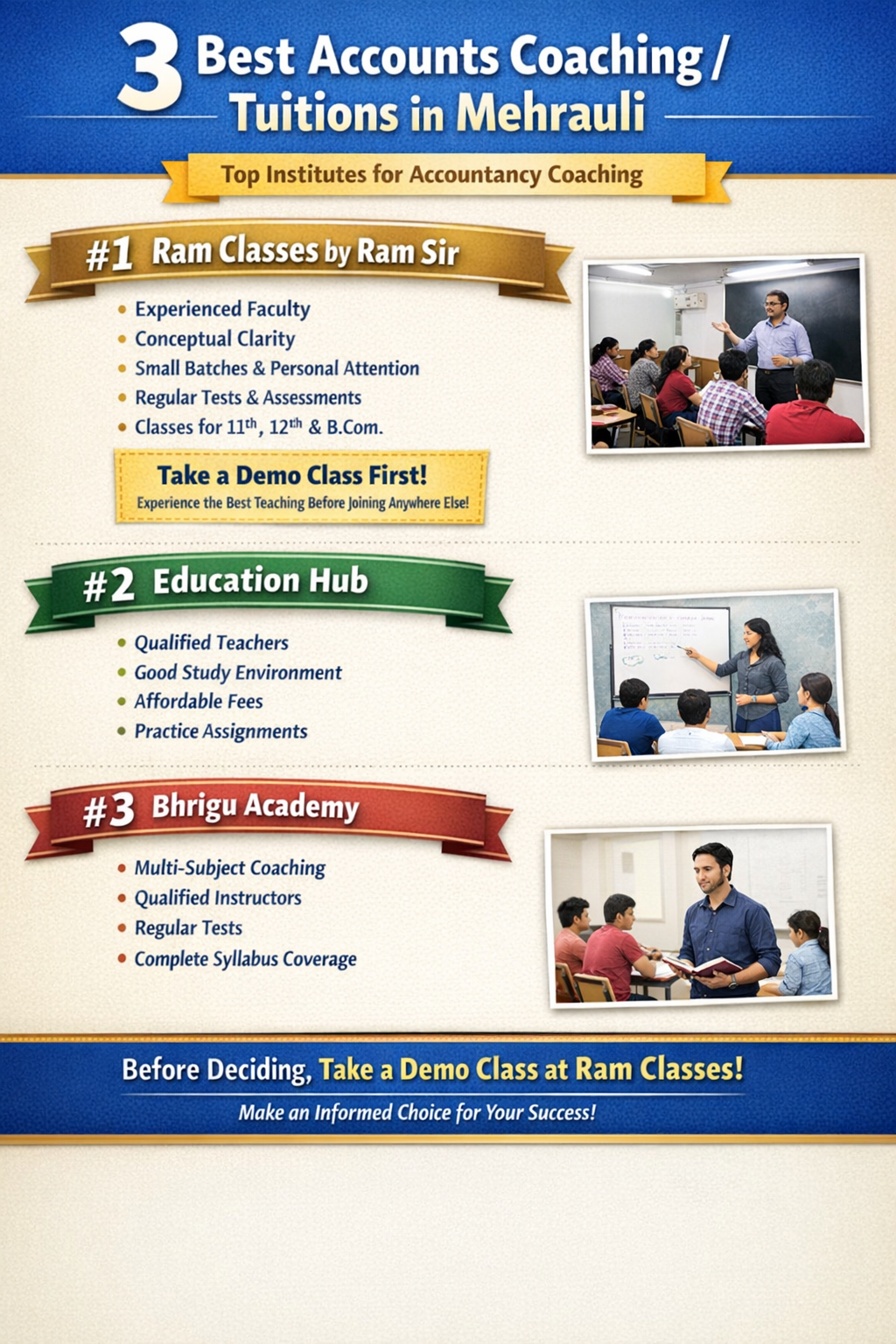 Best Accounts coaching in Mehrauli